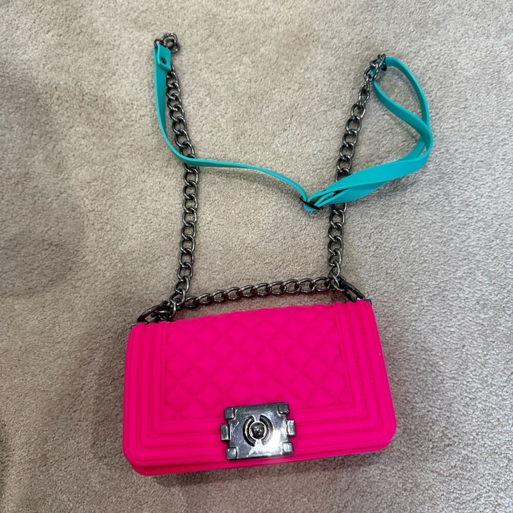 American Jewel, Girls pink chain cross-body bag - Picture 1 of 5